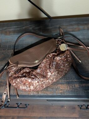 Juicy Couture Brown Sequin Crossbody Bag